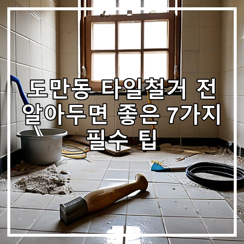 도만동 타일철거 전 알아두면 좋은 7가지 필수 팁