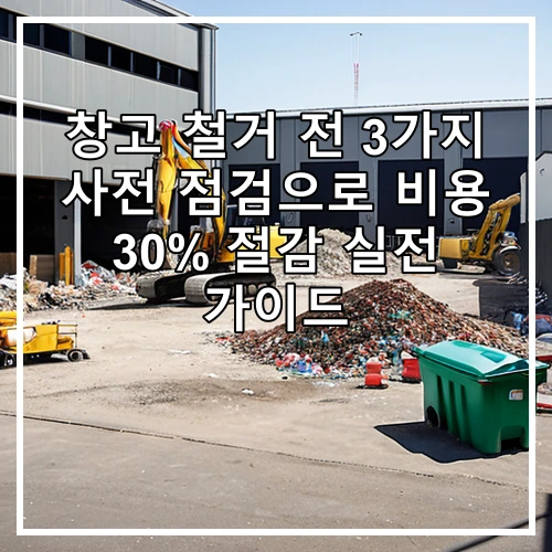창고 철거 전 3가지 사전 점검으로 비용 30% 절감 실전 가이드
