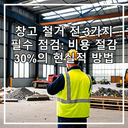 창고 철거 전 3가지 필수 점검: 비용 절감 30%의 현실적 방법