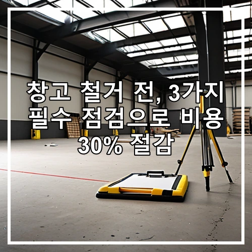 창고 철거 전, 3가지 필수 점검으로 비용 30% 절감