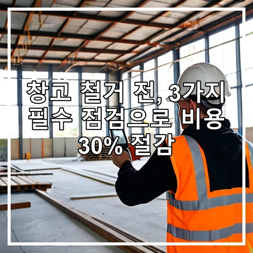 창고 철거 전, 3가지 필수 점검으로 비용 30% 절감