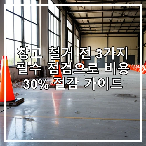 창고 철거 전 3가지 필수 점검으로 비용 30% 절감 가이드