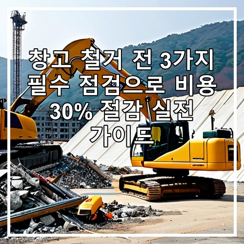 창고 철거 전 3가지 필수 점검으로 비용 30% 절감 실전 가이드