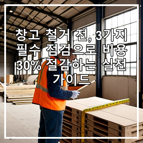 창고 철거 전, 3가지 필수 점검으로 비용 30% 절감하는 실전 가이드