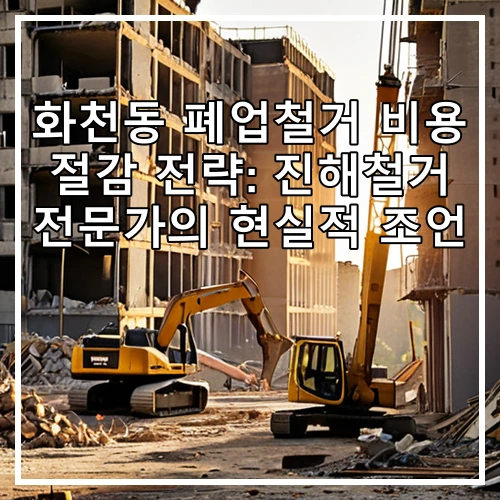 화천동 폐업철거 비용 절감 전략: 진해철거 전문가의 현실적 조언